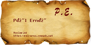 Pál Ernő névjegykártya
